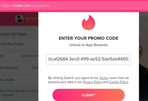 Using a Tinder promo code